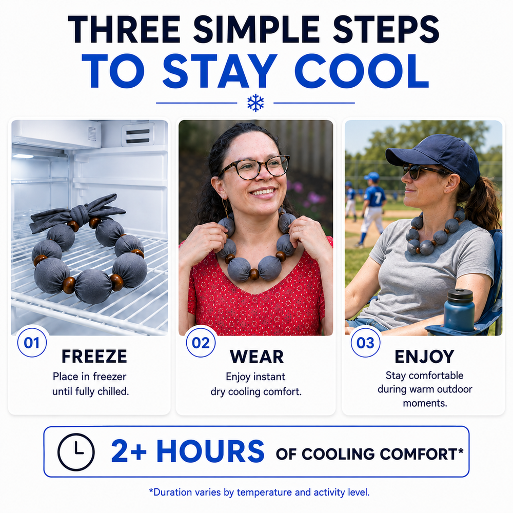 Mist Grey Cooling necklace-neck cooler