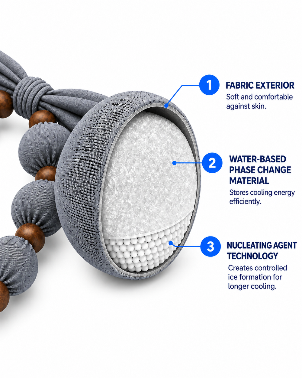 Nano-Ice Neck Cooler + Scarf | 2+ Hours of Cooling Relief | Grey