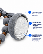 Nano-Ice Neck Cooler + Scarf | 2+ Hours of Cooling Relief | Grey
