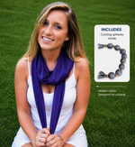 Purple | Nano-Ice Cooling Necklace Scarf - COOLING BALLS INCLUDED!