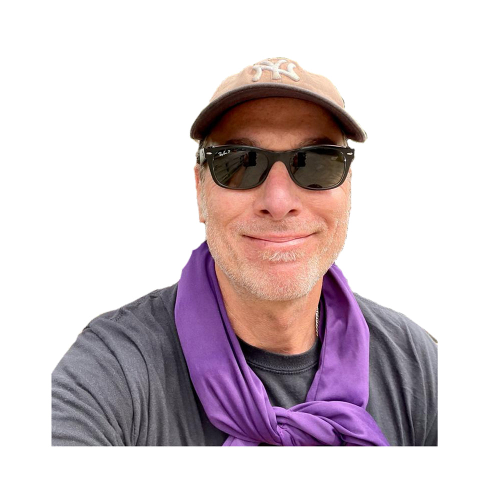 Purple | Nano-Ice Cooling Necklace Scarf - COOLING BALLS INCLUDED!