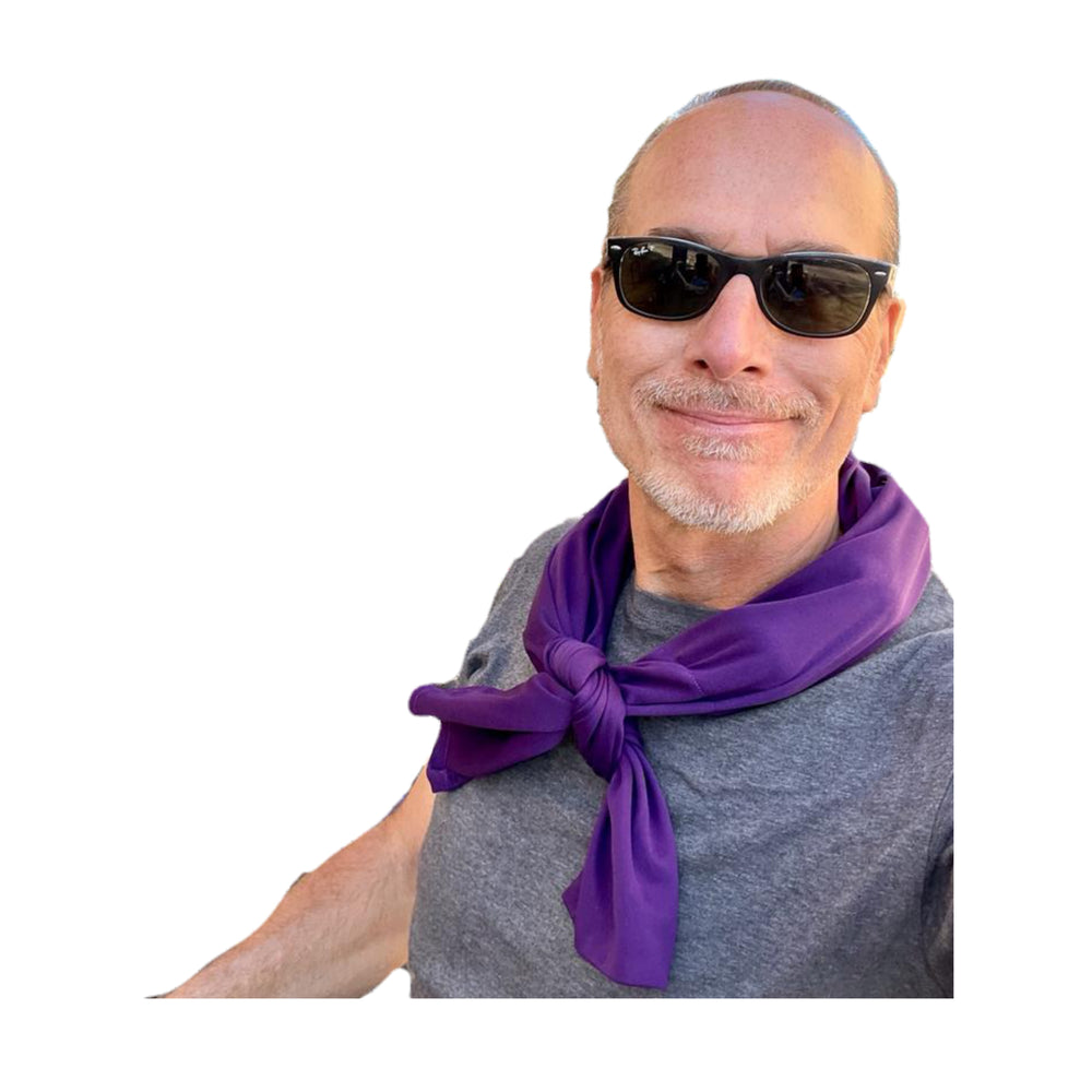 Purple | Nano-Ice Cooling Necklace Scarf - COOLING BALLS INCLUDED!