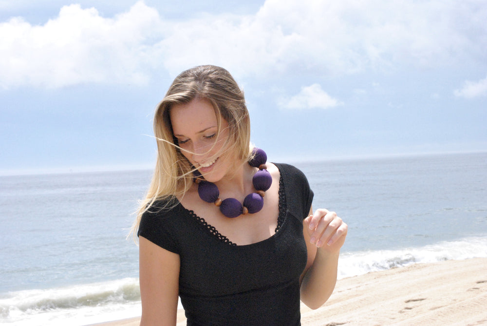 Dark Rich Purple  | Nano-Ice Cooling Necklace
