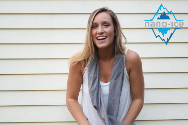 Cooling Scarf Grey - COOLING BALLS INCLUDED!