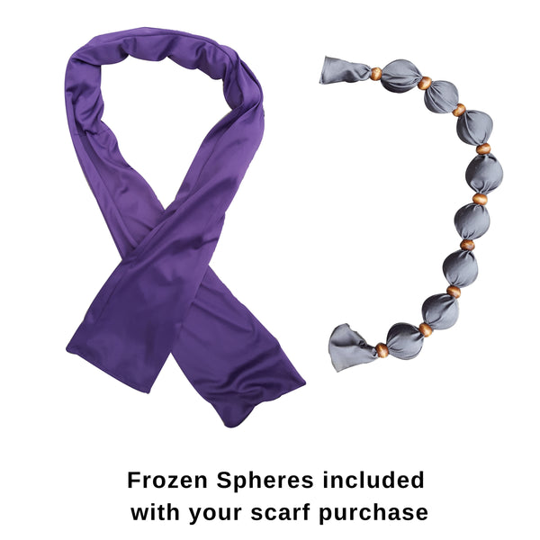 Nano-Ice Neck Cooler + Scarf | 2+ Hours of Cooling Relief | Purple