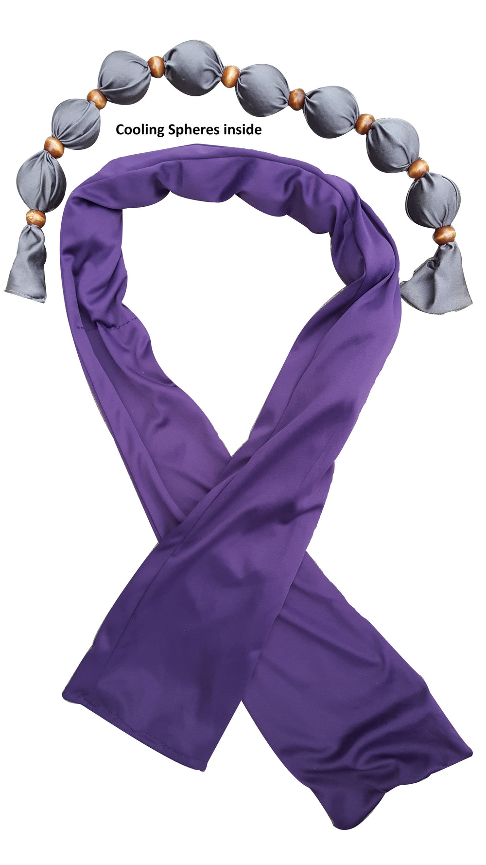 Purple | Nano-Ice Cooling Necklace Scarf - COOLING BALLS INCLUDED!